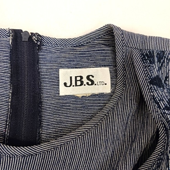 Vintage Maxi Blue Dress Tie Back Vest Crinkle Rayon MOTHER OF PEARL BUTTONS - Picture 11 of 15